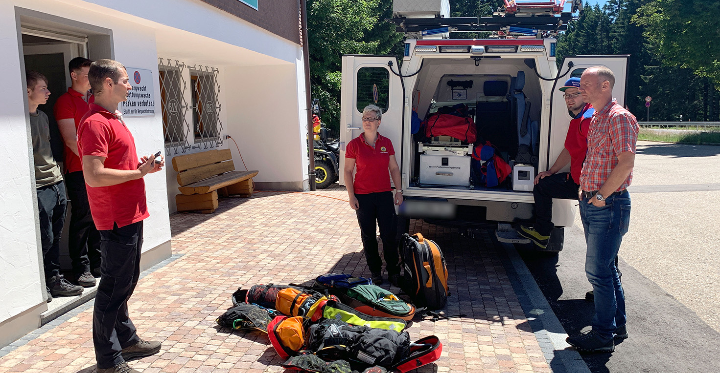 Timm Kern absolviert Praktikum bei der Bergwacht in Baiersbronn-Obertal