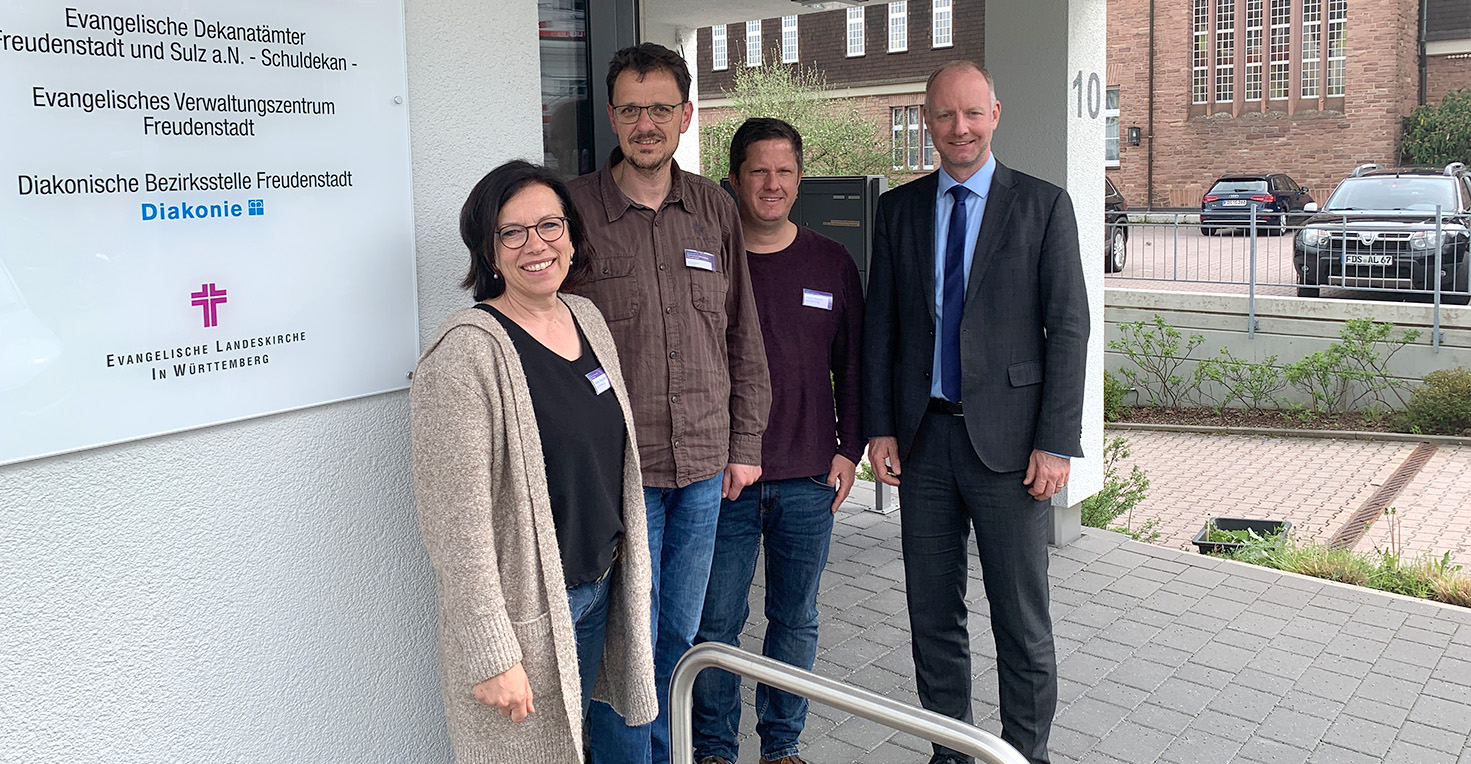 Dr. Timm Kern (FDP) im Gespräch mit der Suchtberatungsstelle der Diakonie Freudenstadt