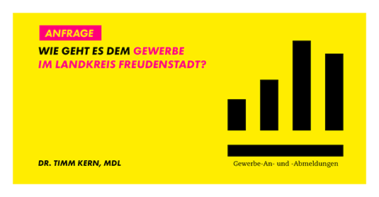 Kleine Anfrage Dr. Timm Kern MdL: Wie geht es dem Gewerbe im Landkreis Freudenstadt? 