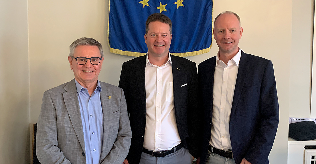 Rudi Fischer, Bürgermeister Philipp Hahn, Timm Kern