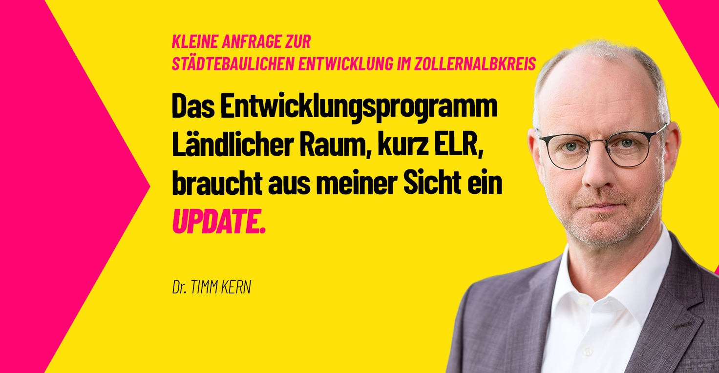Dr. Timm Kern zur städtebaulichen Entwicklung im Zollernalbkreis