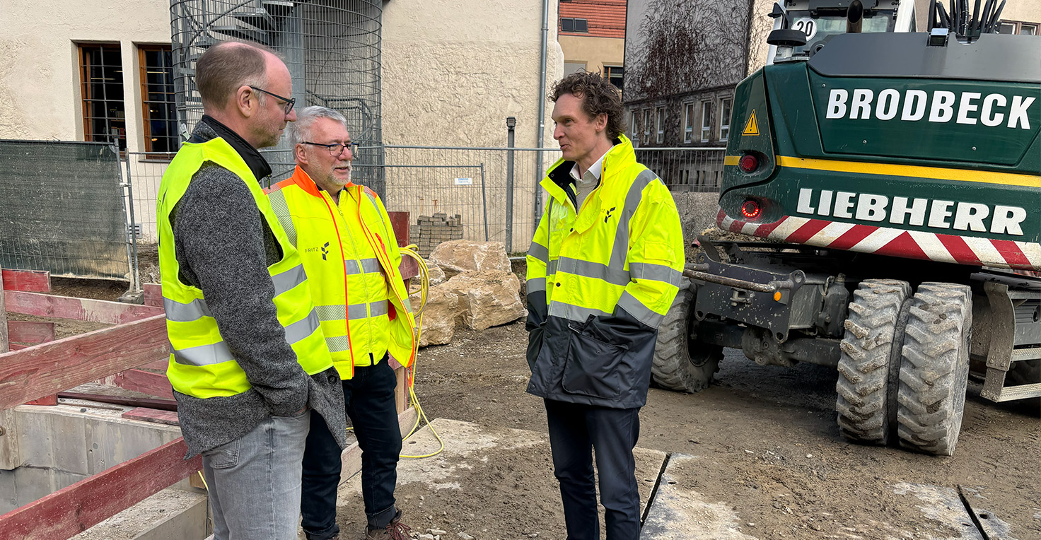 Dr. Timm Kern MdL mit Markus Beck und Dr. Jochen Fritz (Fritz Planung GmbH)